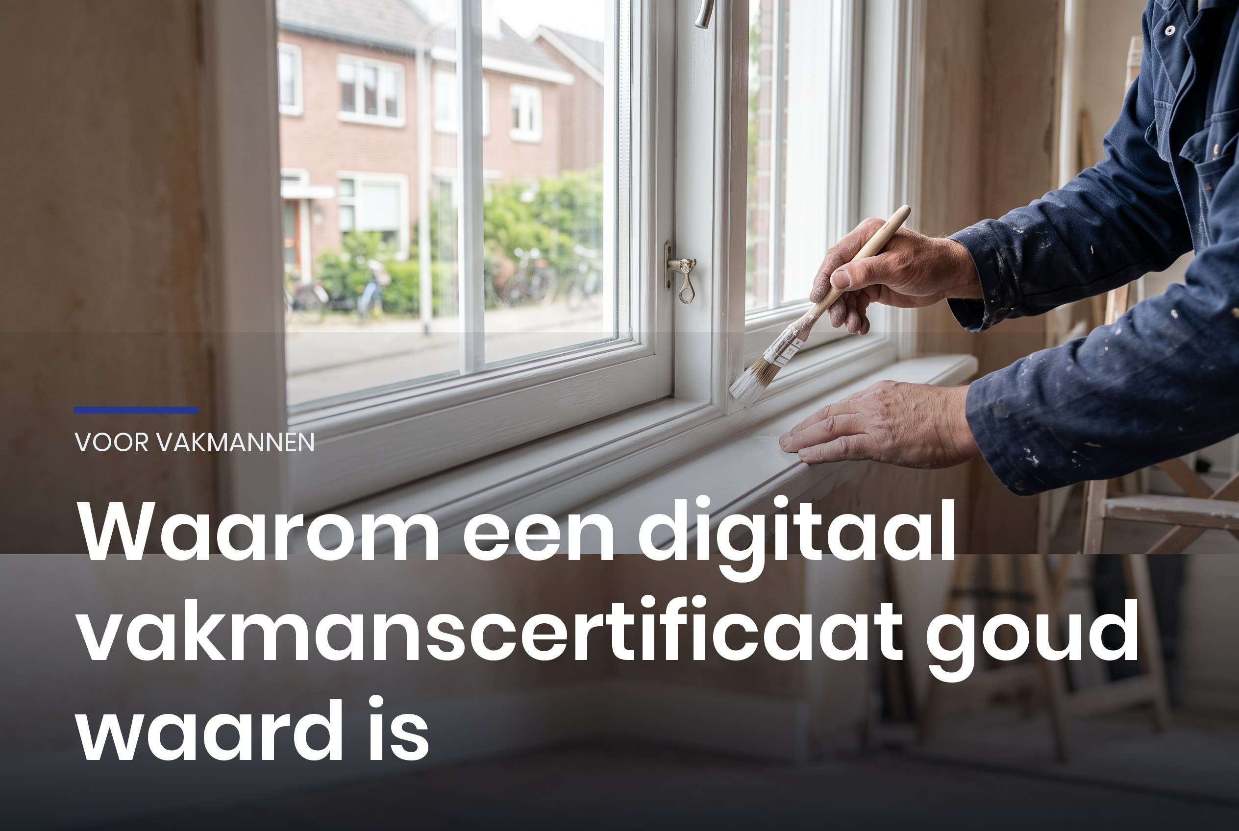 Vakman rondt een klus af in een Nederlandse woning