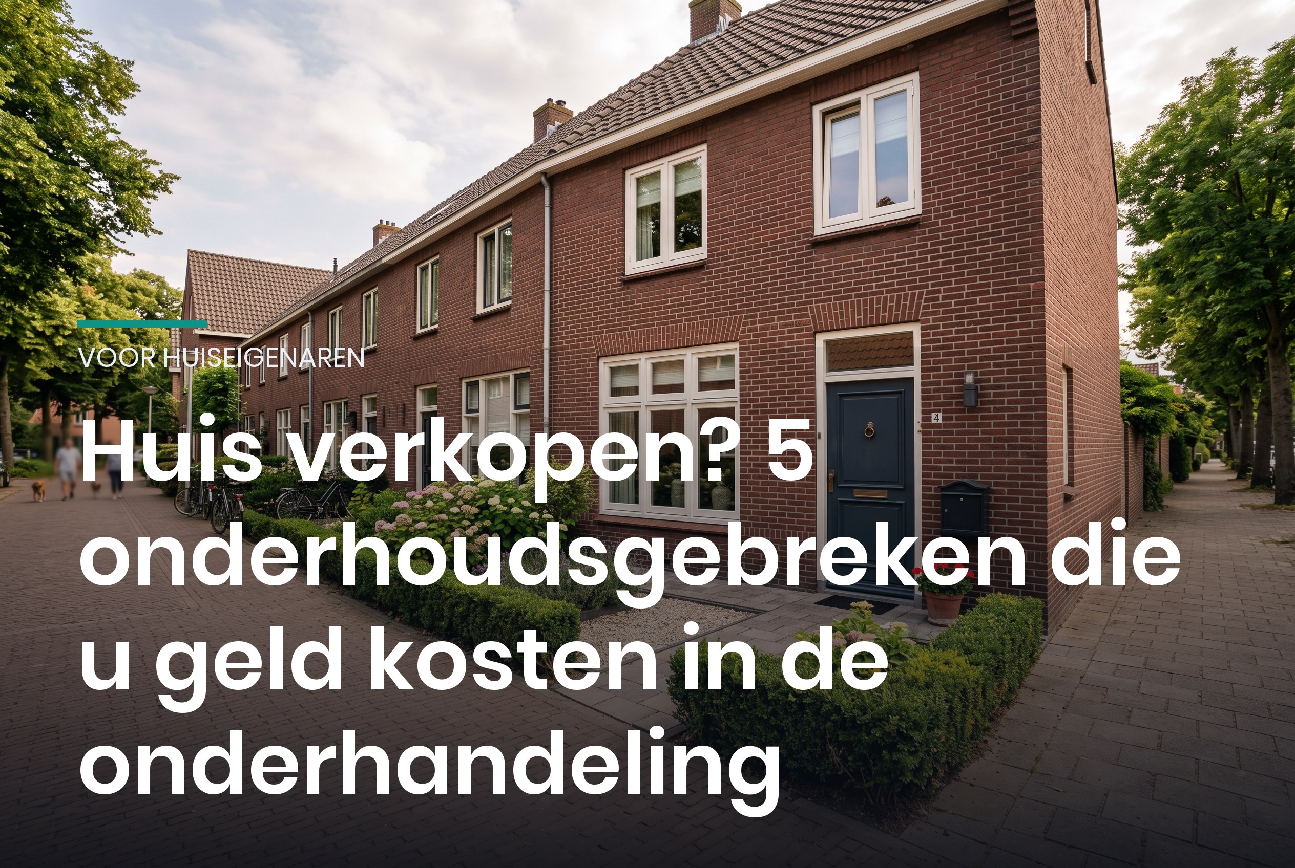 Nederlandse rijwoning die verkoopklaar wordt gemaakt, met aandacht voor kozijnen en schilderwerk